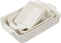Kook Ceramic Bakeware Set, Rectangular Baking Dishes, by Kook