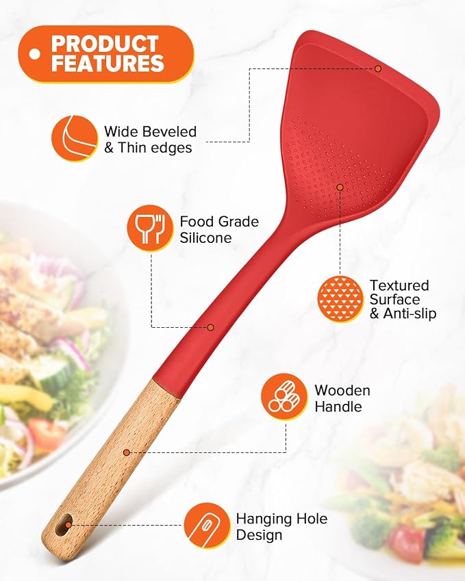 Silicone Cooking Utensils Set, Perfectly Angled - Image 4
