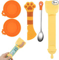 5 PCS Cat Food Can Covers Lids Set, Silicone Pet Food Can Lids by Unknown