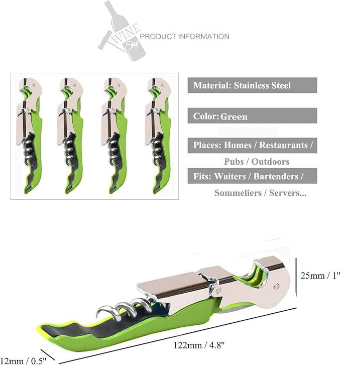 Professional Waiter Corkscrew Wine Openers Set, Upgraded - Image 2