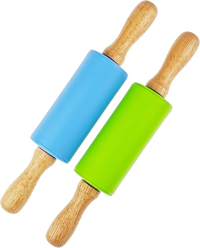 2 Pack Small Rolling Pin for Kids, Kids Rolling Pin for Home Kitchen - Image 6