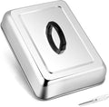 HaSteeL Rectangular Basting Cover, Stainless Steel Cheese Melting Dome Steaming by HaSteeL