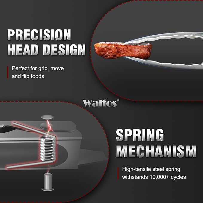 Walfos Stainless Steel Kitchen Tongs - Image 5