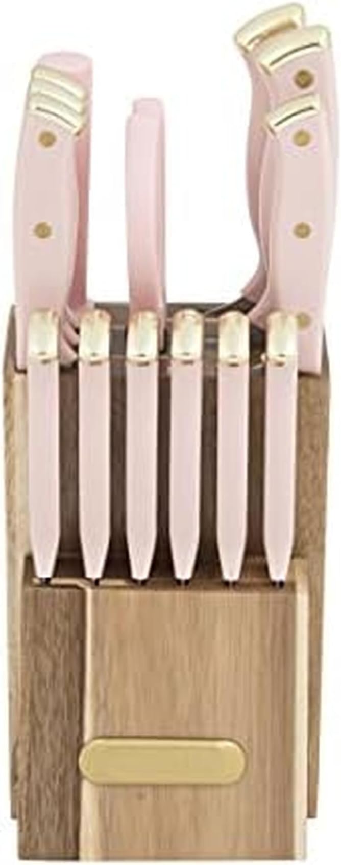 Farberware 15-Piece Triple Riveted Acacia Knife Block Set, High by Farberware