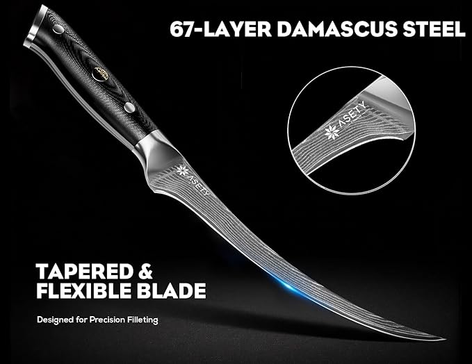 Damascus Fillet knife 7 Inch - Image 2
