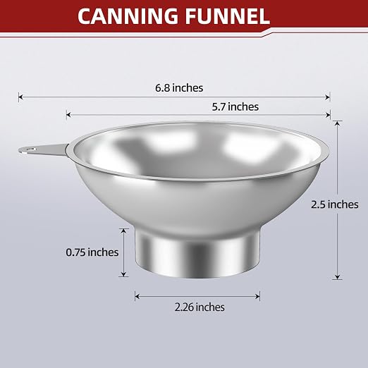 Serinar Stainless Steel Metal Canning Funnel - Image 2