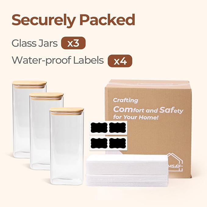 ComSaf 2 Qt Rectangle Glass Storage Containers - Image 8