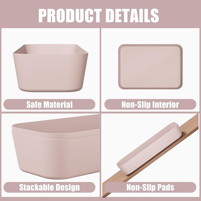 Plastic Drawer Organizers, Bathroom and Vanity Organizer Plastic Tray, Makeup - Image 3