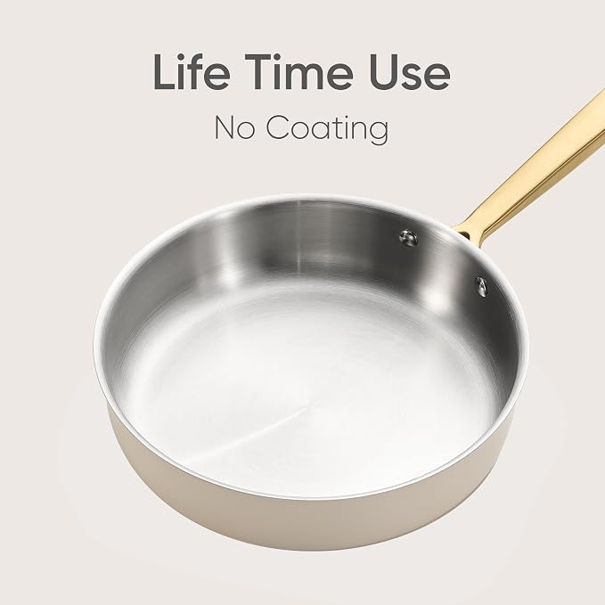 CAROTE 10" Stainless Steel Frying Pan - Image 4