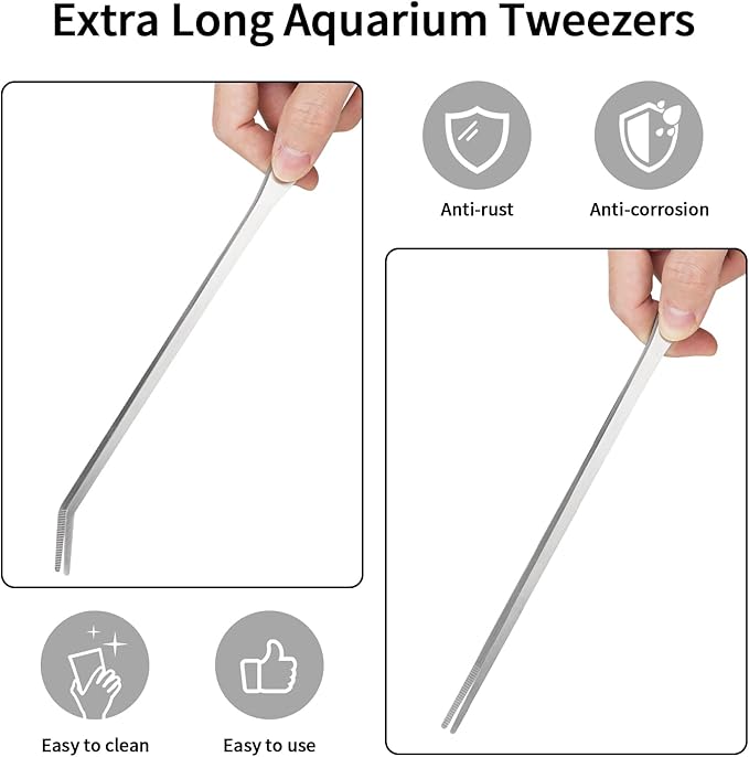 Fri4Free 2PCS Long Aquarium Tweezers - Image 5
