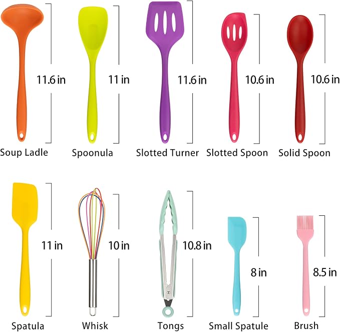KAY RUK Kitchen Silicone Utensil Set, Food Grade Safety Silicone Utensils - Image 3