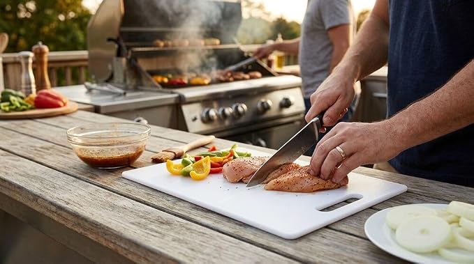 Farberware Large Cutting Board, Dishwasher- Safe Plastic Chopping Board - Image 9