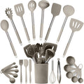 Silicone Kitchen Utensils Set 24 Pieces 450 °F Heat Resistant by CulinaryCouture