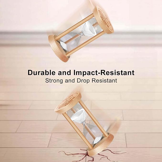 5 Minute Sand Timer Hourglass, 5 Min Wooden Sand Clock, Five Minute Wood Hour - Image 5