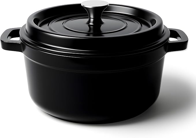 6.5 Quart Dutch Oven Pot with Lid, Non Stick Enameled Cast Iron Dutch Oven by Fijinhom