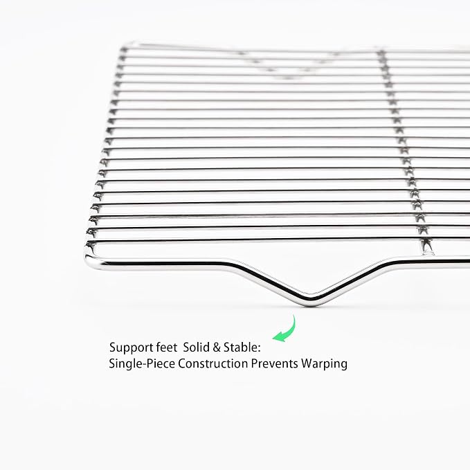 2-Pack Cooling Racks for Baking, 10x15 Inch Heavy Duty Stainless Steel Wire - Image 3
