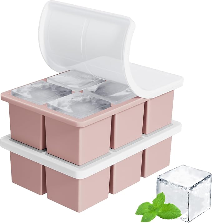 Large Ice Cube Tray for Whiskey: FDDBI Silicone Ice Cube Trays by FDDBI