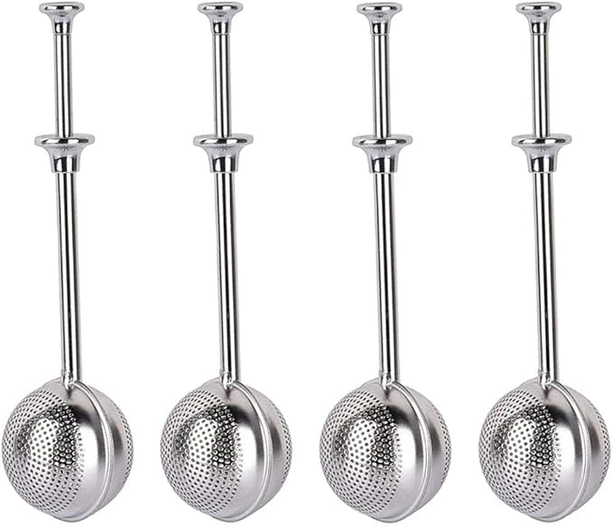 4Pcs Stainless Steel Tea Infuser Tea Strainer Sugar Flour Sifters Powdered by MIAOJIN