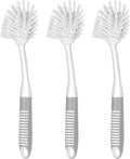 SetSail Dish Brush with Handle, 3 Pack Stiff Bristles Dish Scrubber with by SetSail
