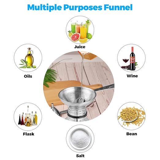 Small Funnels for Filling Bottles, Food Grade Mini Metal Funnel for - Image 7