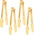 4 Pack Gold Serving Tongs, Metal Serving tongs, by CuCuLife