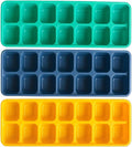 Reusable Flexible Easy Release White Ice Cube Tray, Durable Plastic Stackable by Brand