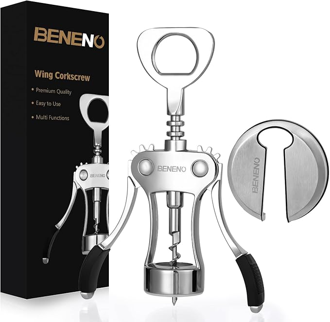 Beneno Wine Opener with Stainless Steel Wine Foil Cutter by Beneno