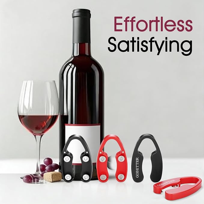 GOBETTER 4 Pcs Wine Foil Cutter Magnetic Design, 4 Stainless Blades Foil - Image 7