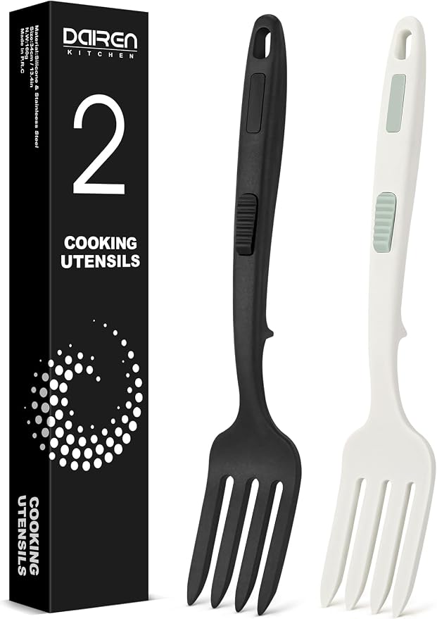 Silicone Flexible Cooking Fork, 11.6 Inch Heat Resistant, Large Non Stick by DaiRenKitchen