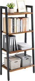 DUMOS Ladder Shelf, 4-Tier Display Bookshelf, Industrial Style Storage Standing by DumosLifestyle