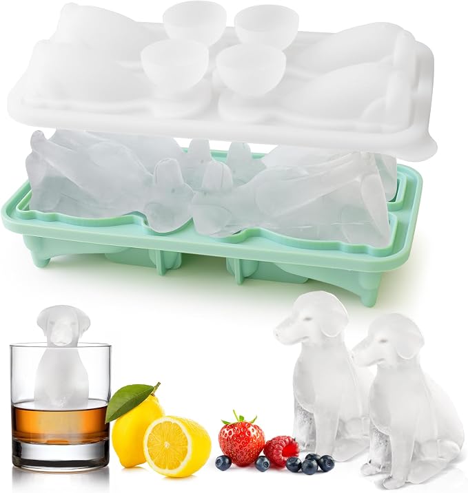 3D Labrador Ice Cube Tray Silicone Large Ice Cube Molds Fun Shapes Dog Ice Cube by Loyzcy