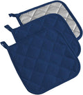 DII Basic Terry Collection Quilted 100% Cotton, Nautical Blue, 3 Piece by DII