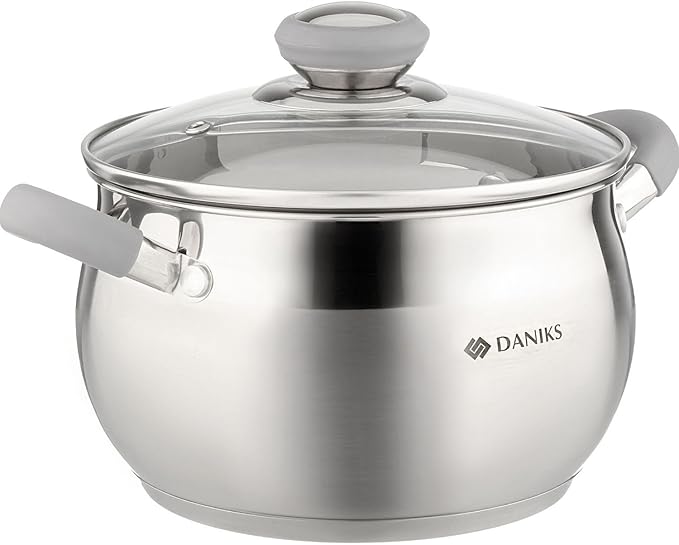 Daniks Modern 3 Quart Stainless Steel Stock Pot by Daniks