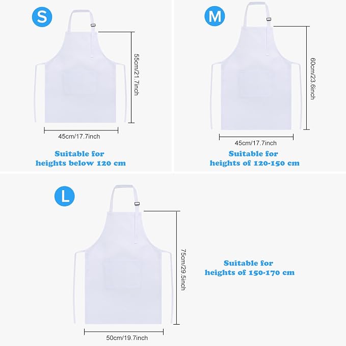 SINLAND Kids Apron with Pocket 2 Pack Children Chef Apron - Image 4