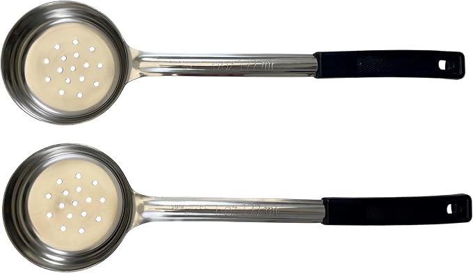 6 Ounce Slotted Stainless Steel Portion Control Ladle Spoon by Habanerofire