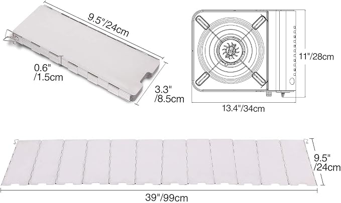REDCAMP Folding Outdoor Stove Windscreen, 12 Plates Aluminum Camping Stove - Image 2
