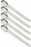 5PCS 3/4tsp Single Measuring Spoon, Stainless Steel Long Handle Individual by BERYLER