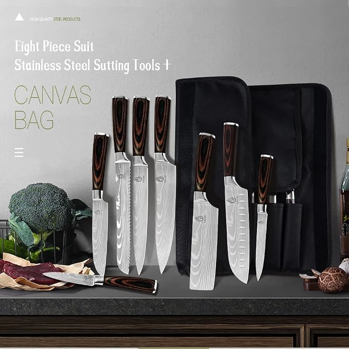 FULLHI Knife Set, Premium German Stainless Steel chef Knife Set - Image 2