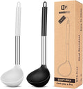 Pack of 2 Ladle Spoon, Silicone Large Spoon by BUNDLEPRO