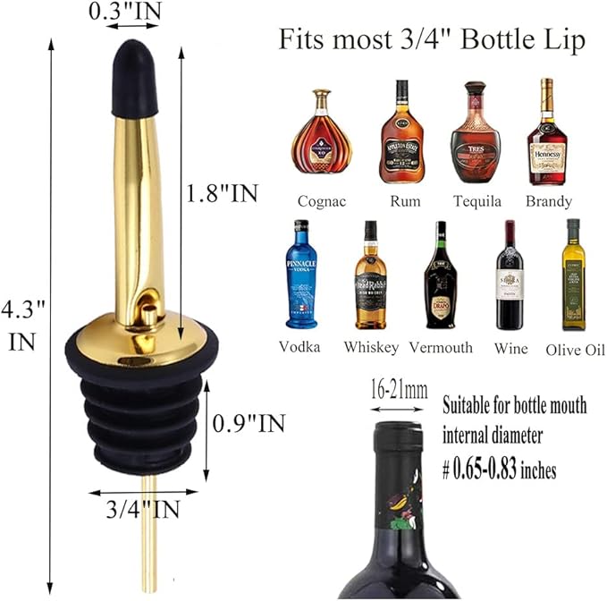 Pafusen 24 Pack Liquor Bottle Pourers, Liquor Pour Spout - Image 4