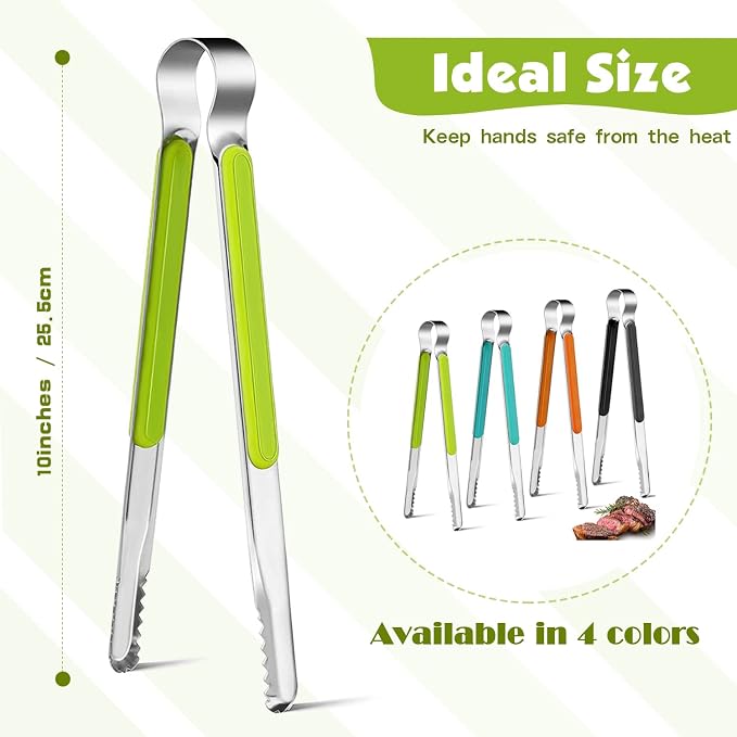 4Pcs Stainless Steel Kitchen Tongs - Image 3