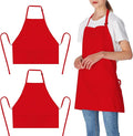Jubatus 2 Pack 3 Pockets 100% Cotton Adjustable Bib Apron Chef Kitchen Cooking by Jubatus