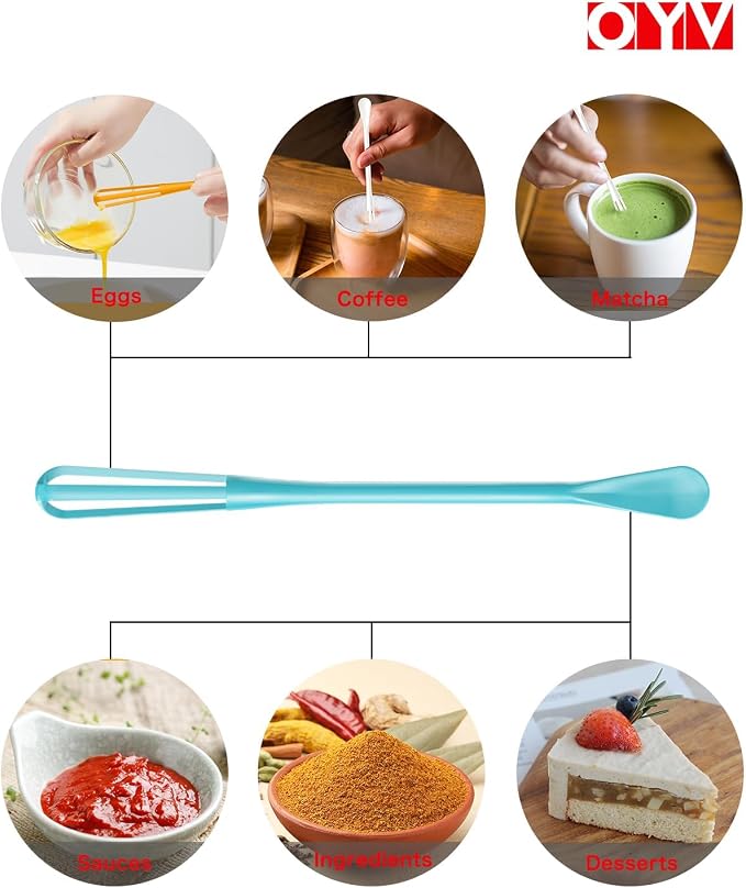 OYV Scandinavian Modern Colors Mini Whisk Set, 8.5 in Mini Whisks - Image 4