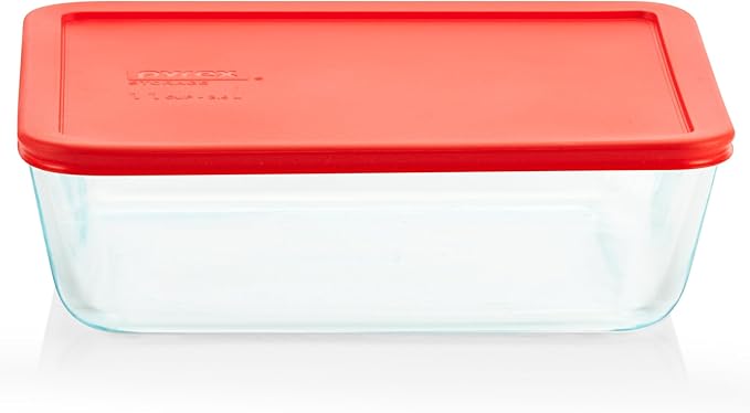 Pyrex Simply Store Glass Food Storage Container, Snug Fit Non-Toxic Plastic by Pyrex