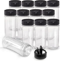 RoyalHouse 12 Pack 5.5 Oz Plastic Spice Jars by RoyalHouse