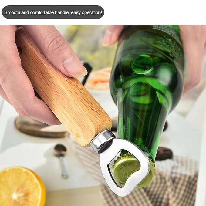 Wood Wine Bottle Opener, Beer Bottle Openers, Soft Drinks Bottle Opener - Image 7