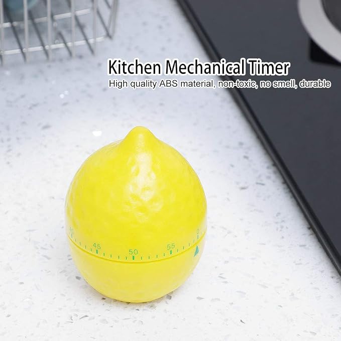 Lemon Mechanical Kitchen Timer, Cute Lemon Timer - Image 4