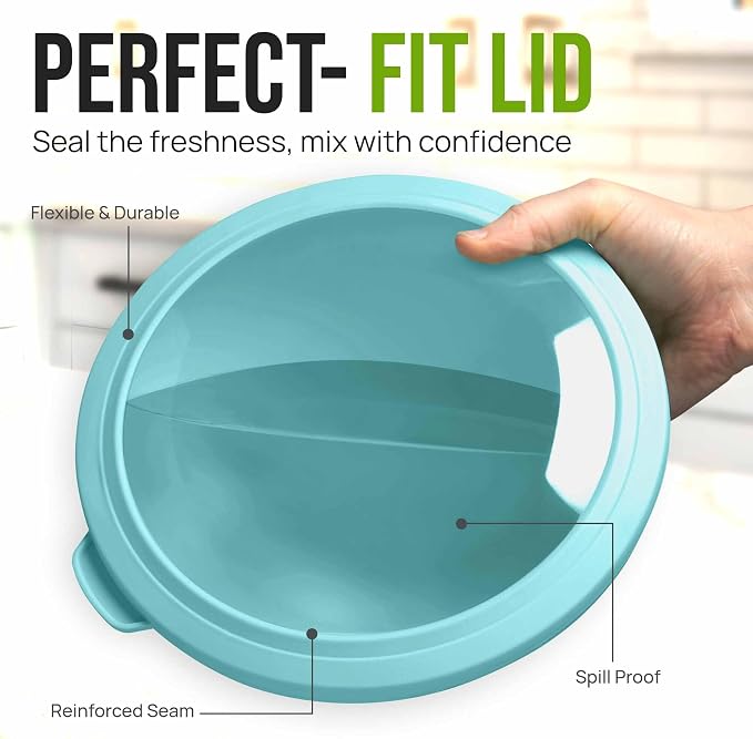 Zulay Kitchen 12 Piece Plastic Mixing Bowls - Image 4