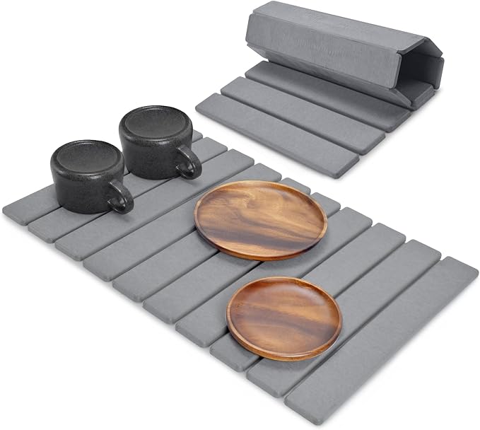 Large Stone Dish Drying Mats for Kitchen Counter, Drying Collapsible Dish by tdcokhe