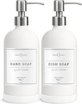 Vine Creations White Glass Soap Dispenser, 2 Pack Kitchen Soap Dispenser Set by VineCreations